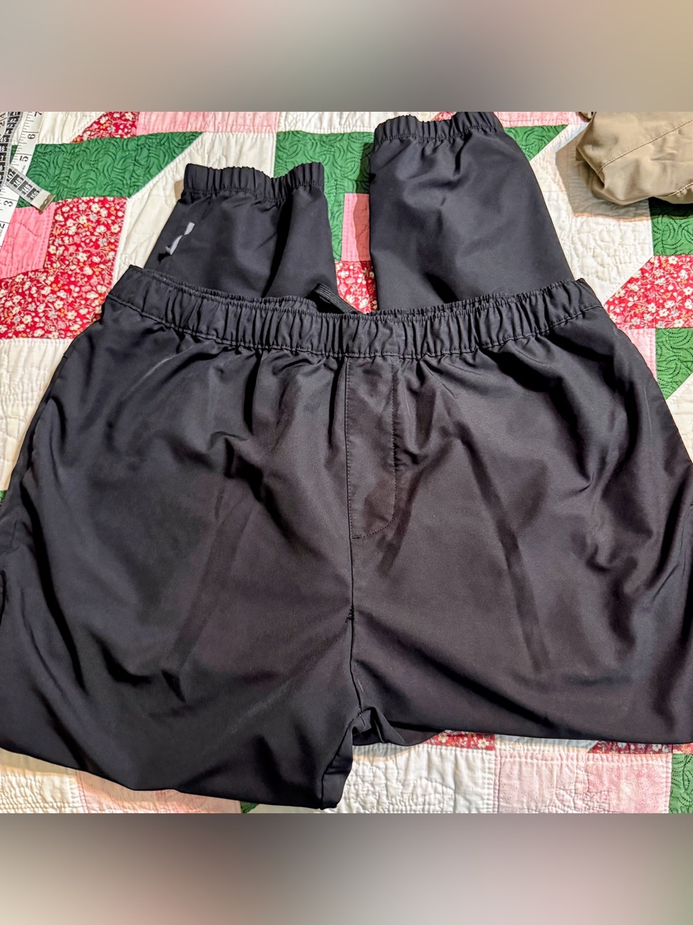 Black Athletic Elastic-Waist Pants size 2X